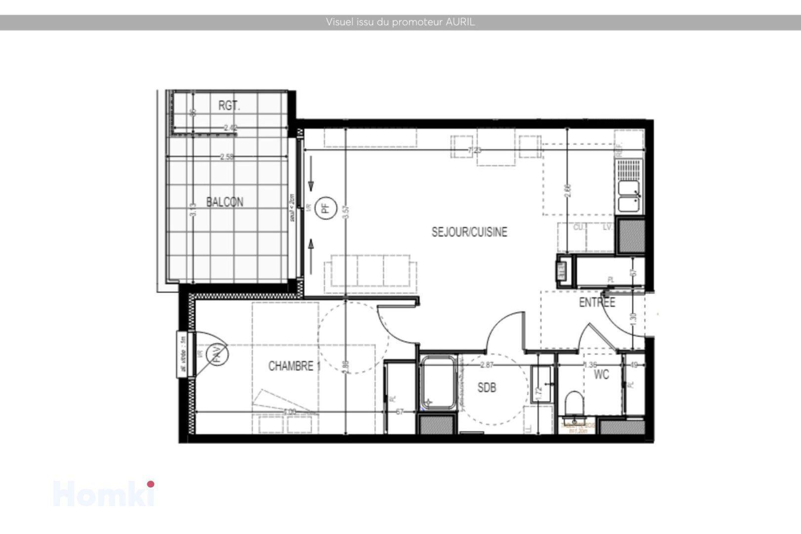 Homki - Vente Appartement  de 50.0 m² à Voiron 38500