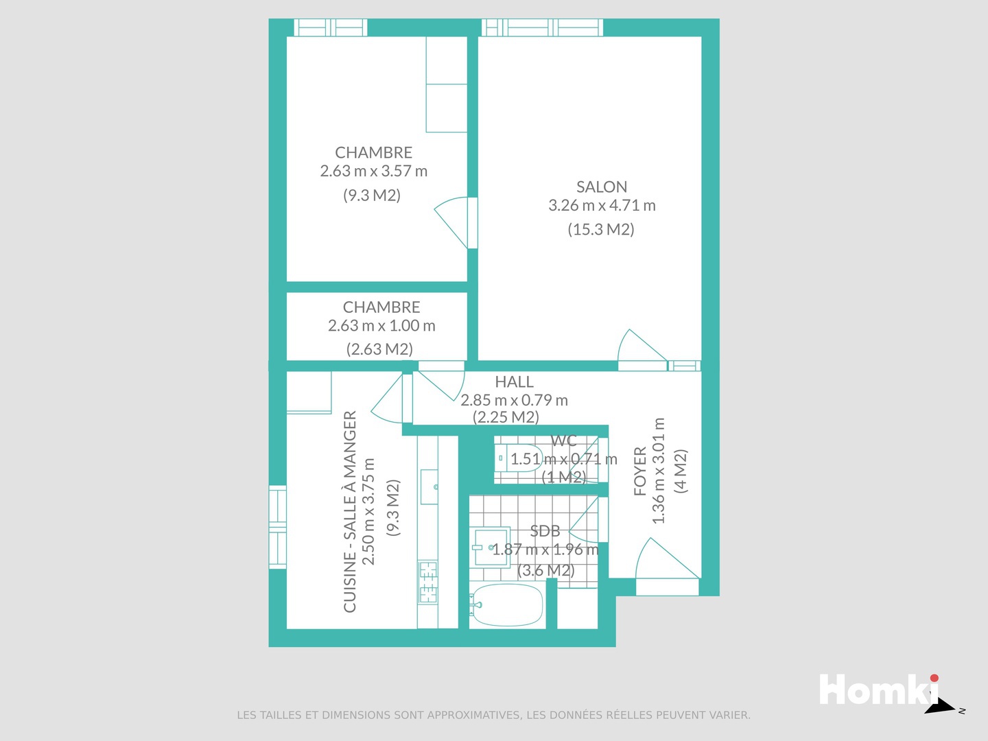 Homki - Vente Appartement  de 49.0 m² à Libourne 33500