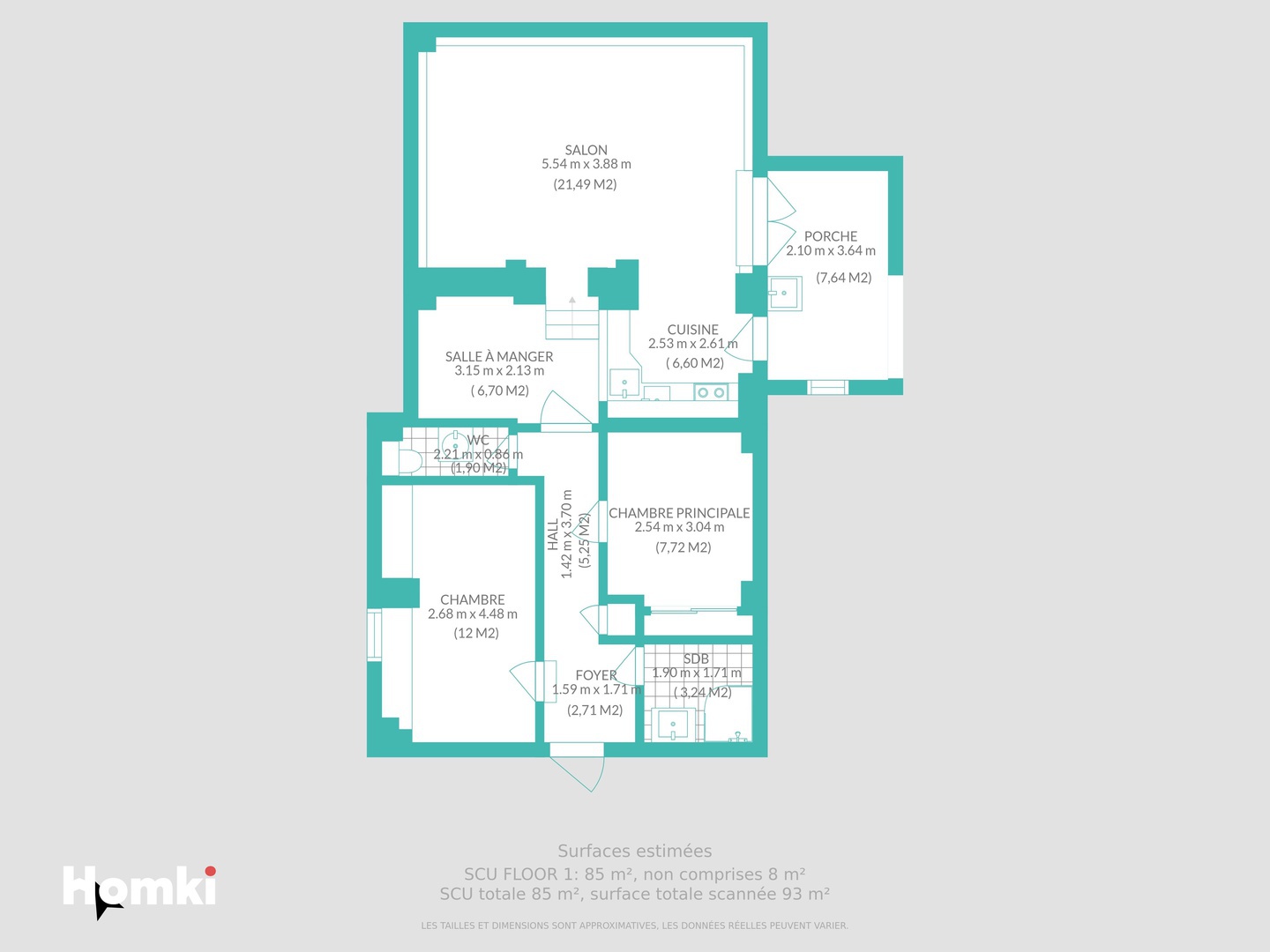 Homki - Vente Appartement  de 63.0 m² à Floirac 33270